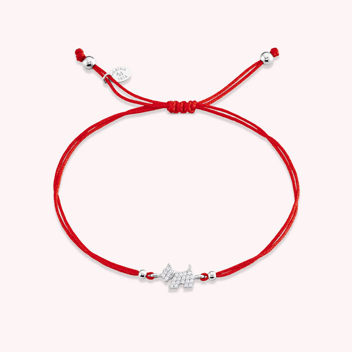 Bracelet cordon PAVSCOT - Cristal / Rouge - Bracelets  | Agatha