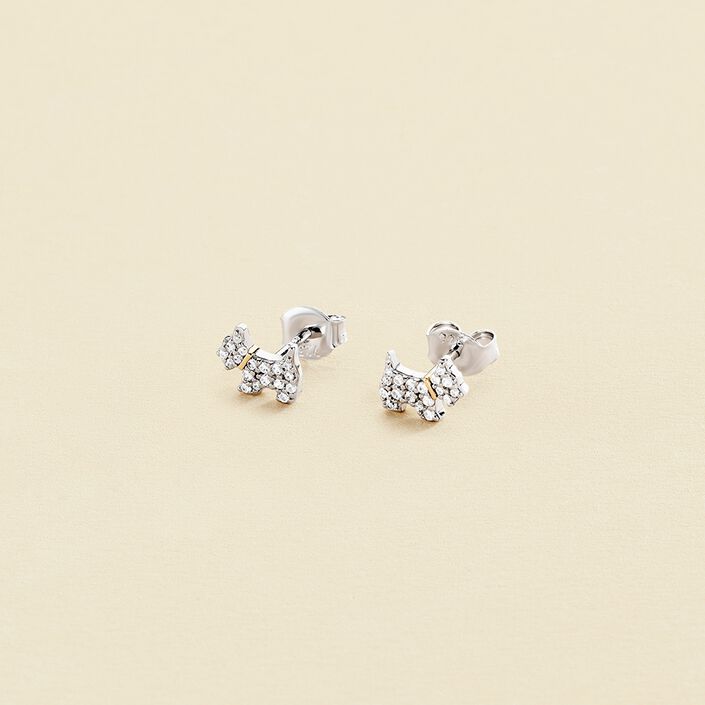 Boucles d'oreilles puces MASCOTTE - Argenté / Doré - Boucles d'oreilles puces  | Agatha