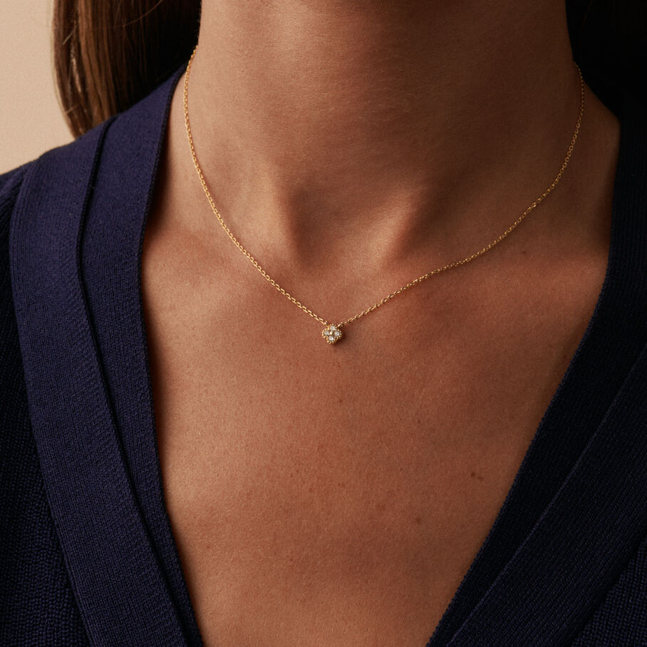 Collier ras du cou BELOVED - Cristal / Doré