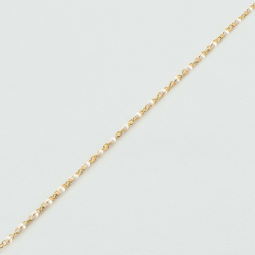 Bracelet souple SMARTY - Blanc / Dor&eacute; - Bracelets fantaisie  | Agatha