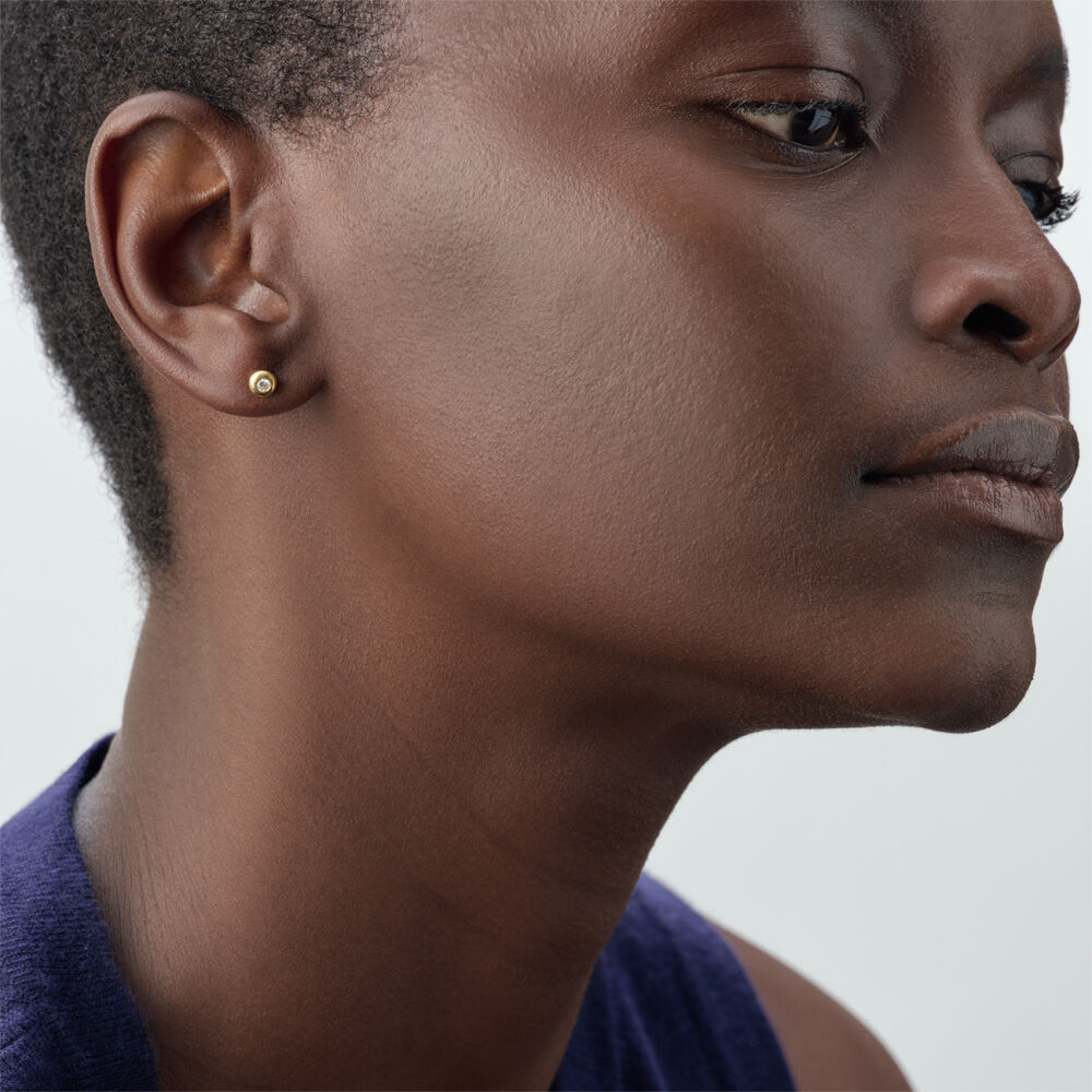 Boucles d'oreilles puces OD&Eacute;ON - Cristal / Dor&eacute; - Boucles d'oreilles puces  | Agatha