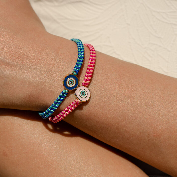 Bracelet souple CYCLADES - Rose / Doré - Bracelets  | Agatha