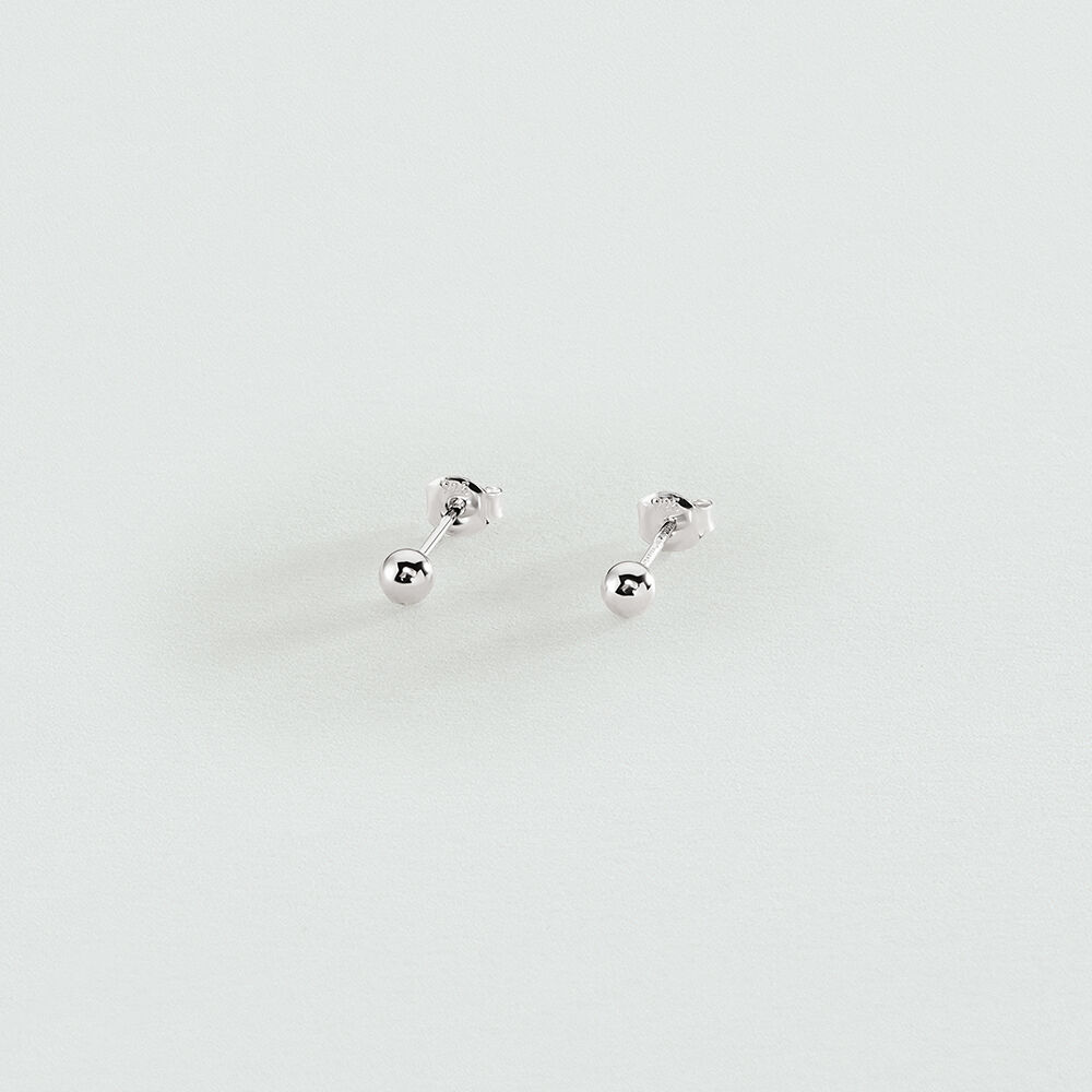 Boucles d'oreilles puces BOUL - Argenté - Boucles d'oreilles puces  | Agatha