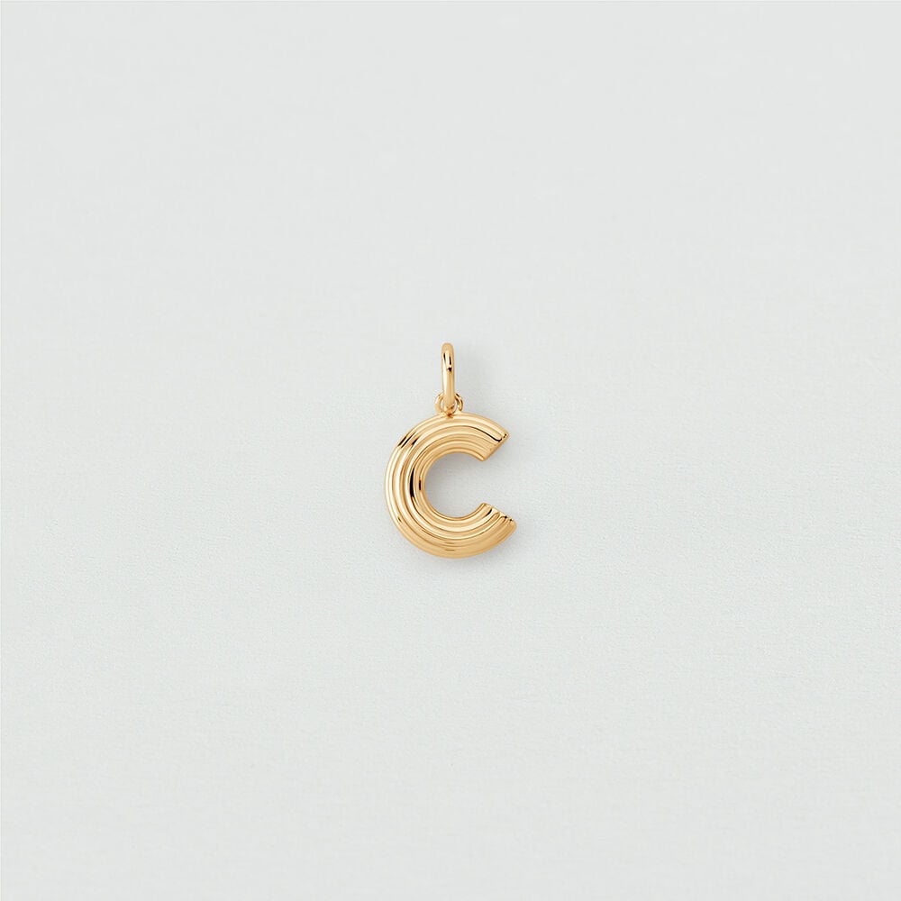 Pendentif LETTRE C - Dor&eacute; - Bijoux  | Agatha