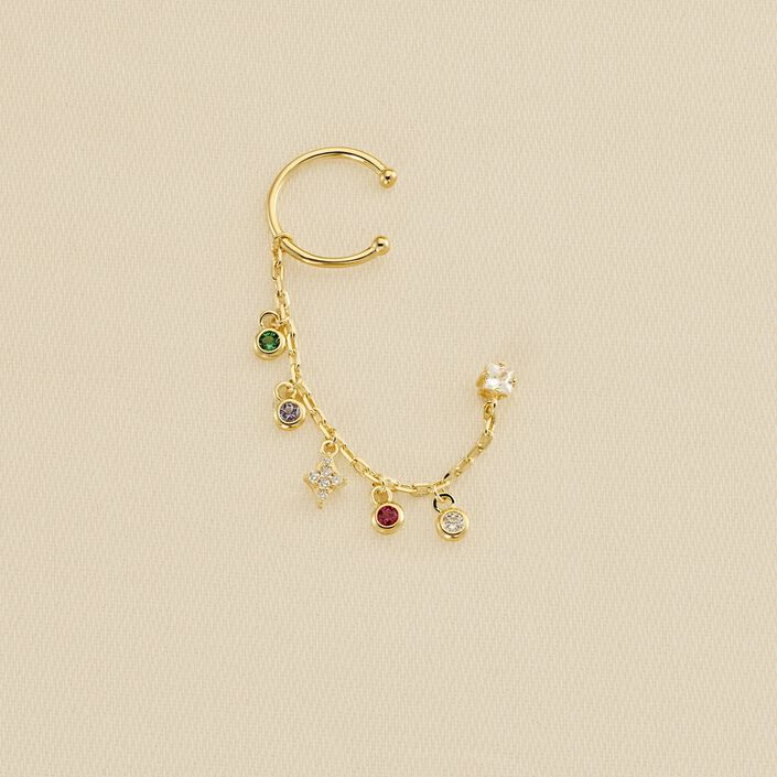 Piercing ear cuff MIX & MATCH - Multicolore / Doré - Piercings  | Agatha