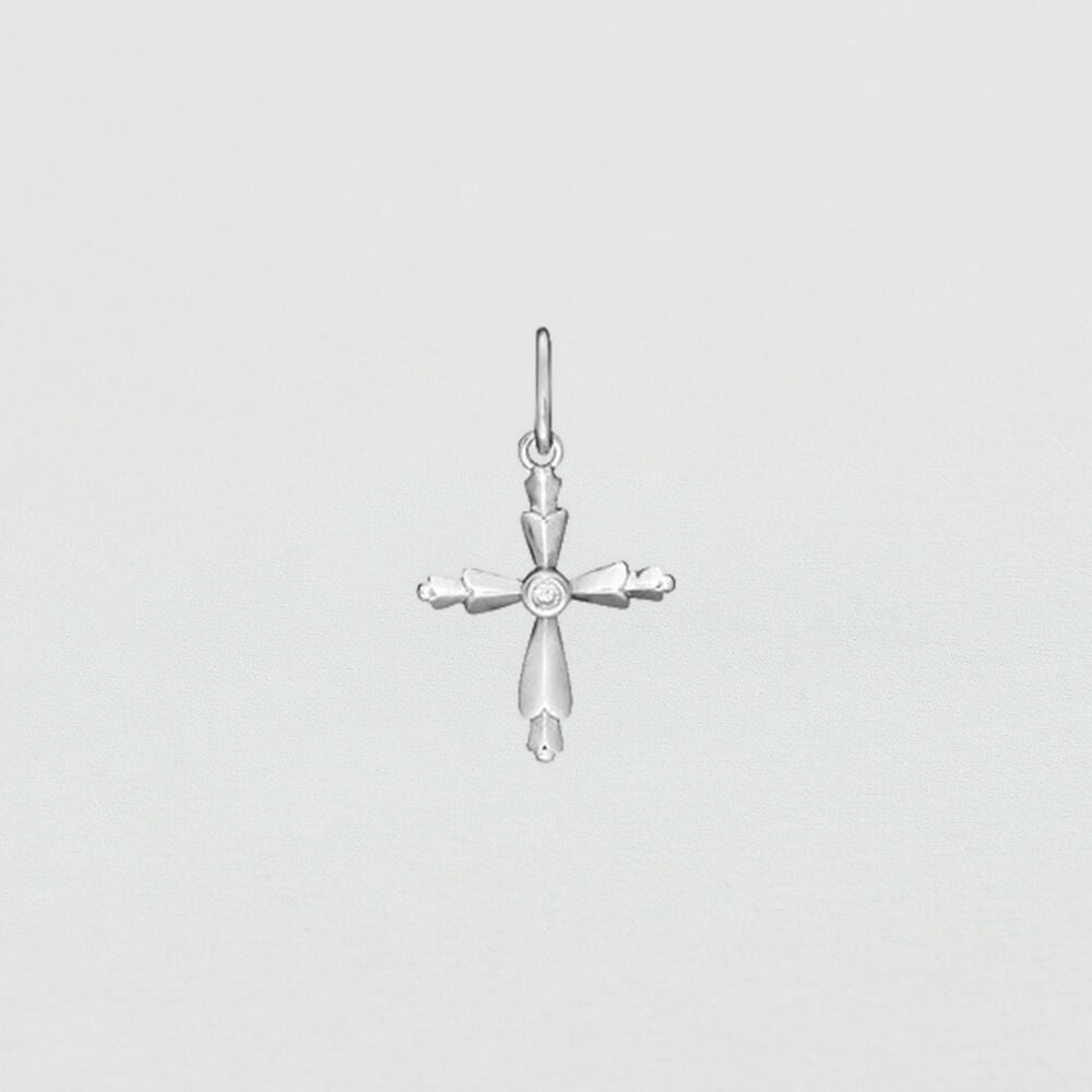 Pendentif CROSS - Cristal / Argenté - Outlet  | Agatha