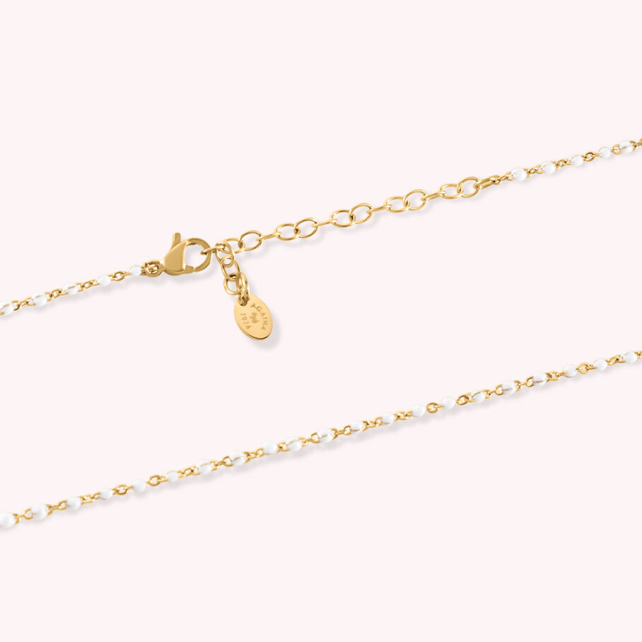 Collier mi-long SMARTY - Blanc / Doré - Colliers  | Agatha