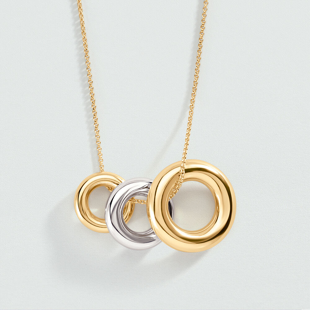 Collier mi-long TRIJONC - Dor&eacute; / Argent&eacute; - Colliers fantaisie  | Agatha
