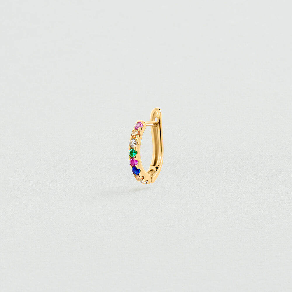 Cr&eacute;oles EAR6COLORFUL - Multicolore / Dor&eacute; - Cr&eacute;oles  | Agatha