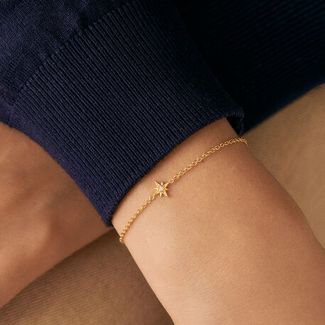 Bracelet souple OURSE - Cristal / Doré - Bracelets  | Agatha
