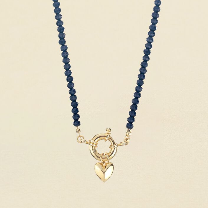 Collier ras du cou GAYNOR - Bleu / Doré - Colliers  | Agatha