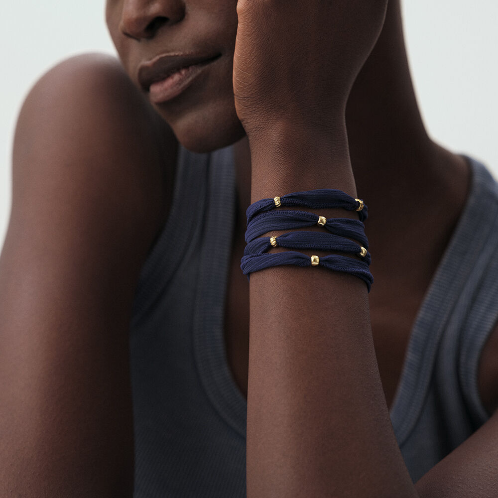 Bracelet cordon ILIOS - Bleu Marine - Bracelets cordons  | Agatha