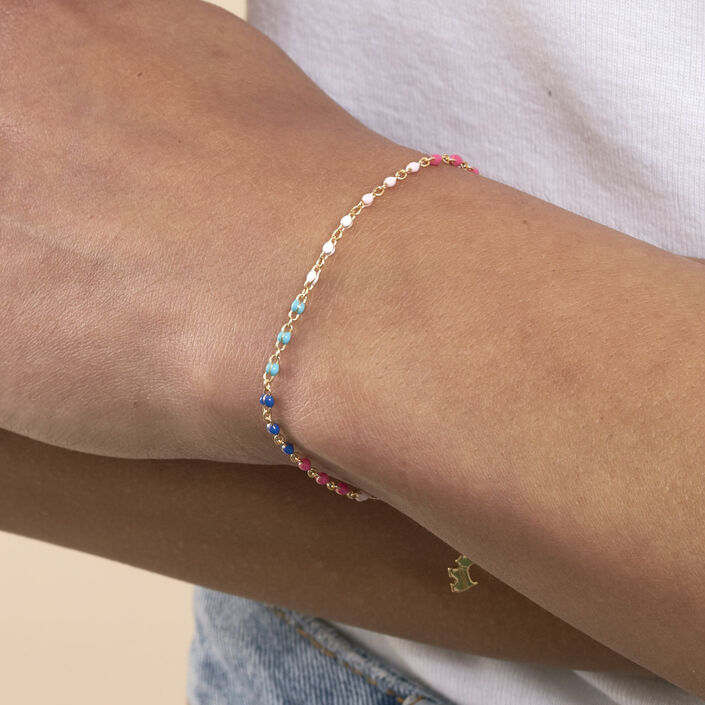 Bracelet souple SMARTY - Bleu / Rose - Bracelets  | Agatha