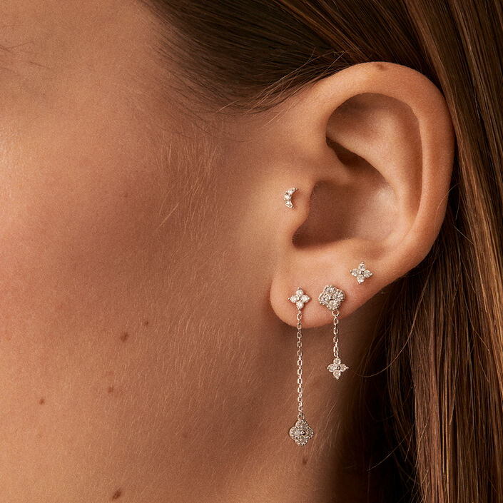 Piercing puce MIX& MATCH - Cristal / Argenté - Piercings  | Agatha