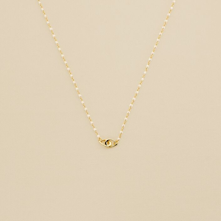 Collier ras du cou SMARTY - Ivoire / Doré - Colliers  | Agatha