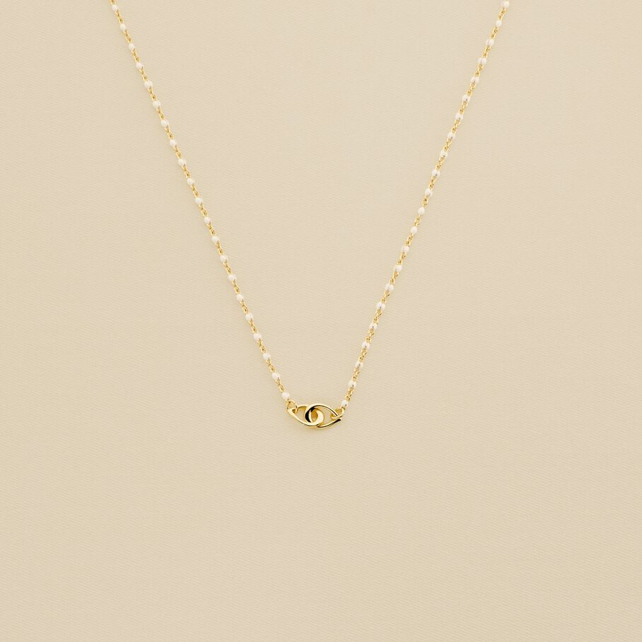 Collier ras du cou SMARTY - Ivoire / Doré