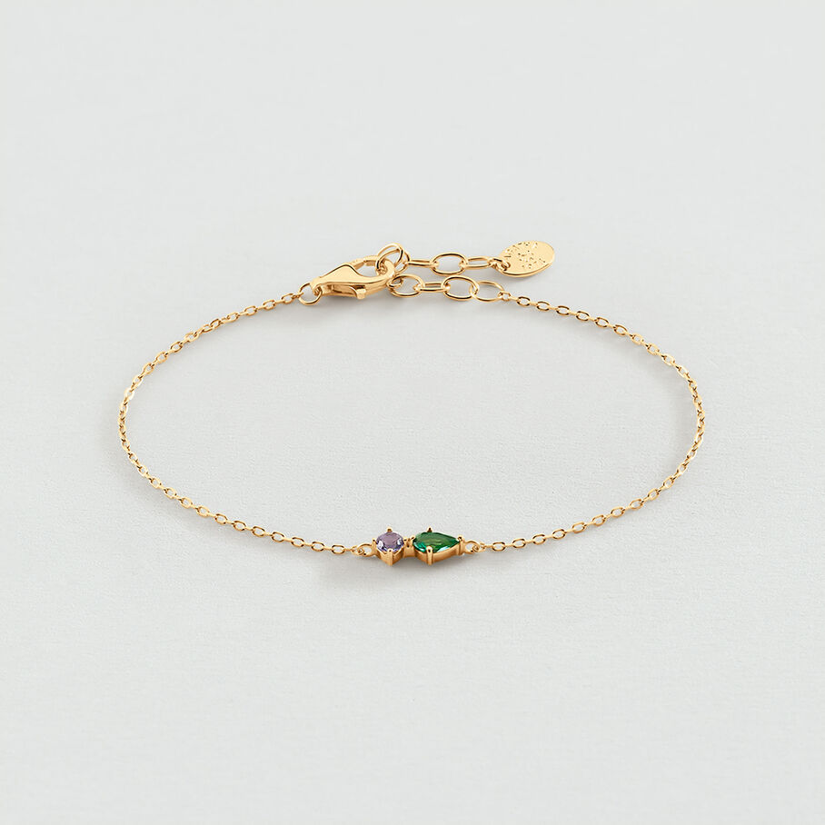 Bracelet souple ASTRE - Vert / Doré - Bracelets  | Agatha