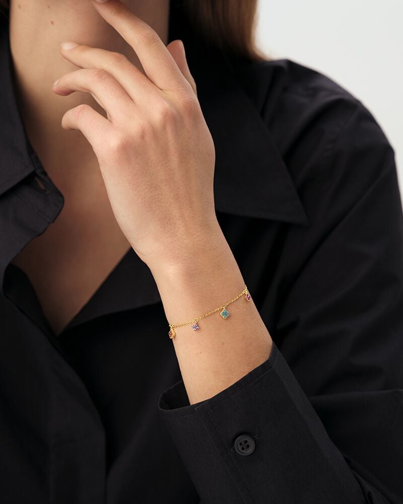 Bracelet souple BELOVED - Multicolore / Doré - Bracelets chaîne  | Agatha Bracelet souple BELOVED - Multicolore / Doré - Bracelets chaîne  | Agatha