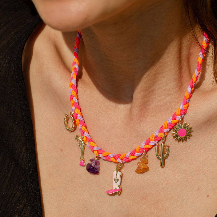 Collier ras du cou RODEO - Multicolore / Doré - Colliers  | Agatha