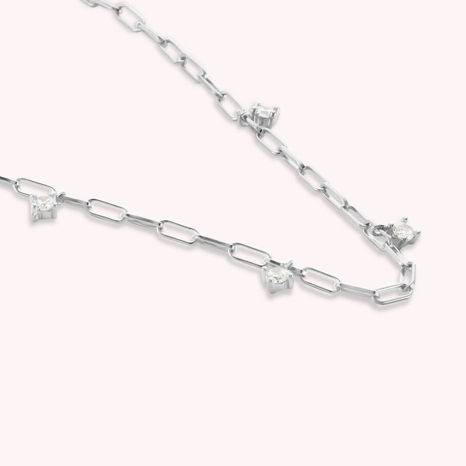 Collier ras du cou HERA - Cristal / Argenté - Colliers  | Agatha
