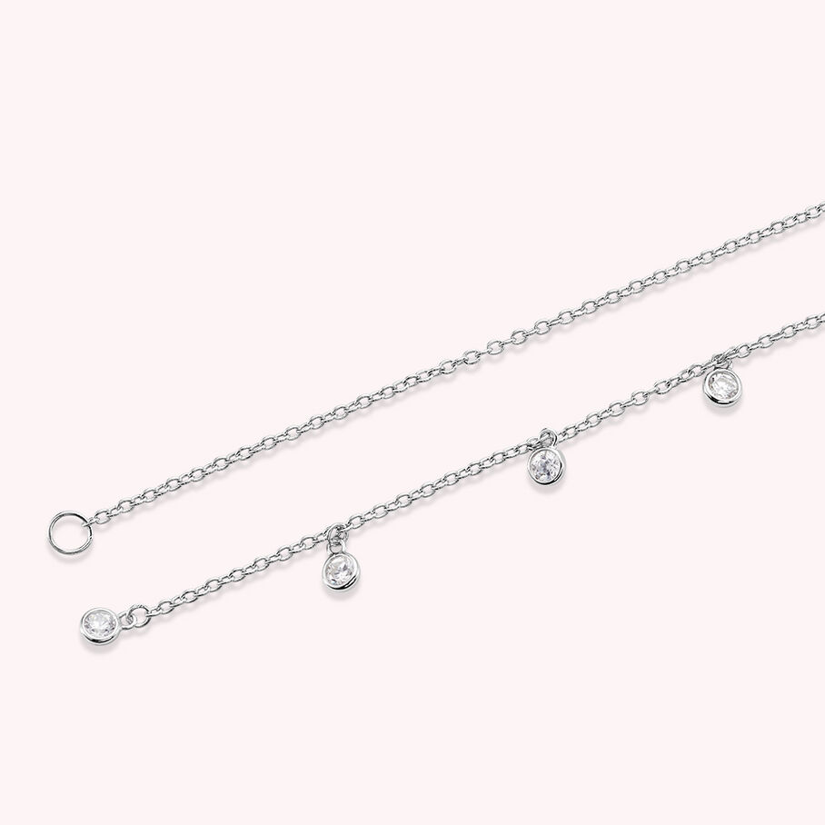 Collier de dos WEDDY - Cristal / Argenté - Colliers  | Agatha