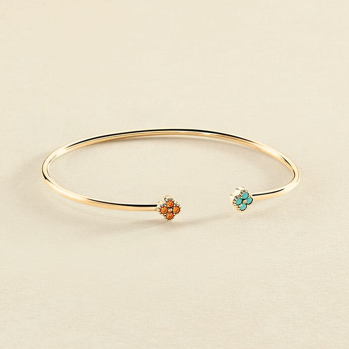 Jonc BELOVED - Multicolore / Doré - Bracelets  | Agatha