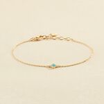 Bracelet souple BELOVED - Turquoise / Doré - Bracelets  | Agatha
