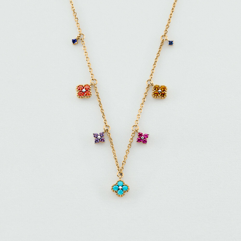 Collier ras du cou BELOVED - Multicolore / Dor&eacute; - Colliers fantaisie  | Agatha
