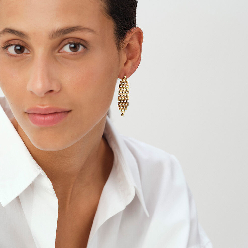 Boucles d'oreilles pendantes MINUIT - Doré - Boucles d'oreilles fantaisies  | Agatha