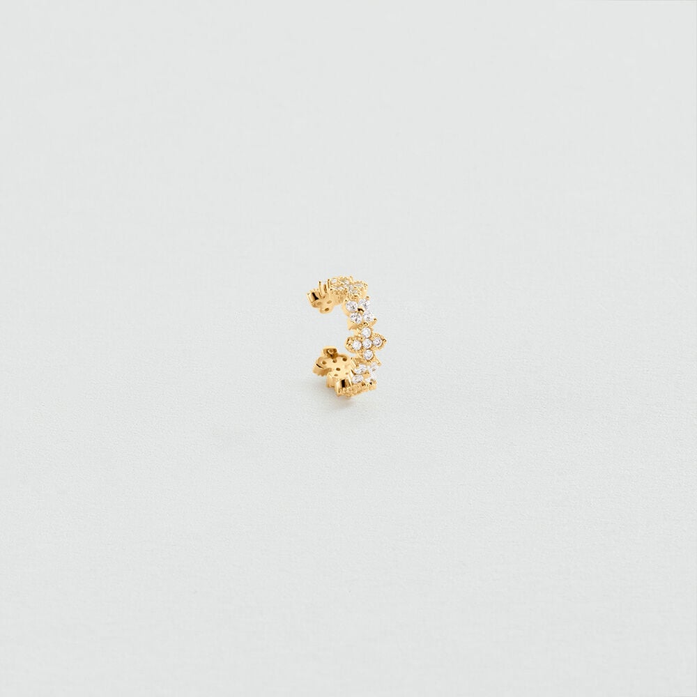 Piercing ear cuff BELOVED - Cristal / Dor&eacute; - Boucles d'oreilles  | Agatha