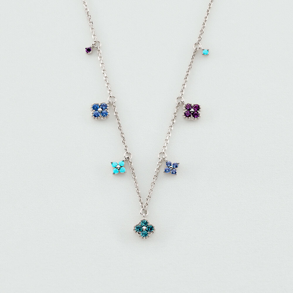 Collier ras du cou BELOVED - Multicolore / Argent&eacute; - Colliers fantaisie  | Agatha