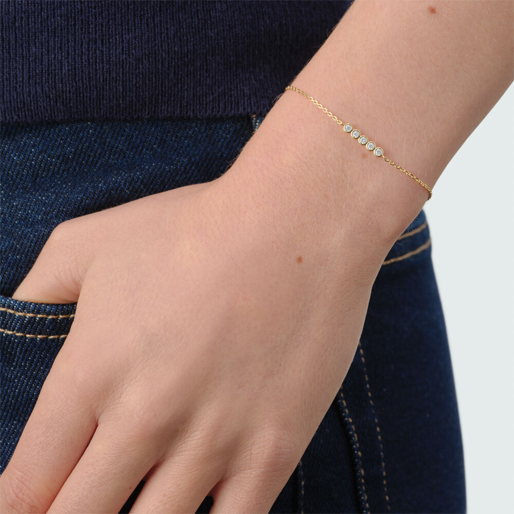 Bracelet souple OD&Eacute;ON - Cristal / Dor&eacute; - Bracelets souples  | Agatha