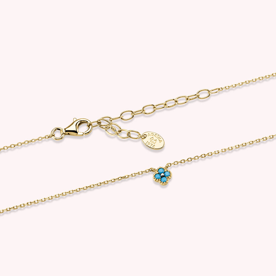 Collier ras du cou BELOVED - Turquoise / Doré - Colliers  | Agatha