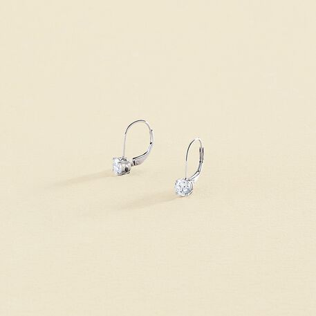 Boucles d'oreilles pendantes SOL - Cristal / Argenté - Boucles d'oreilles  | Agatha