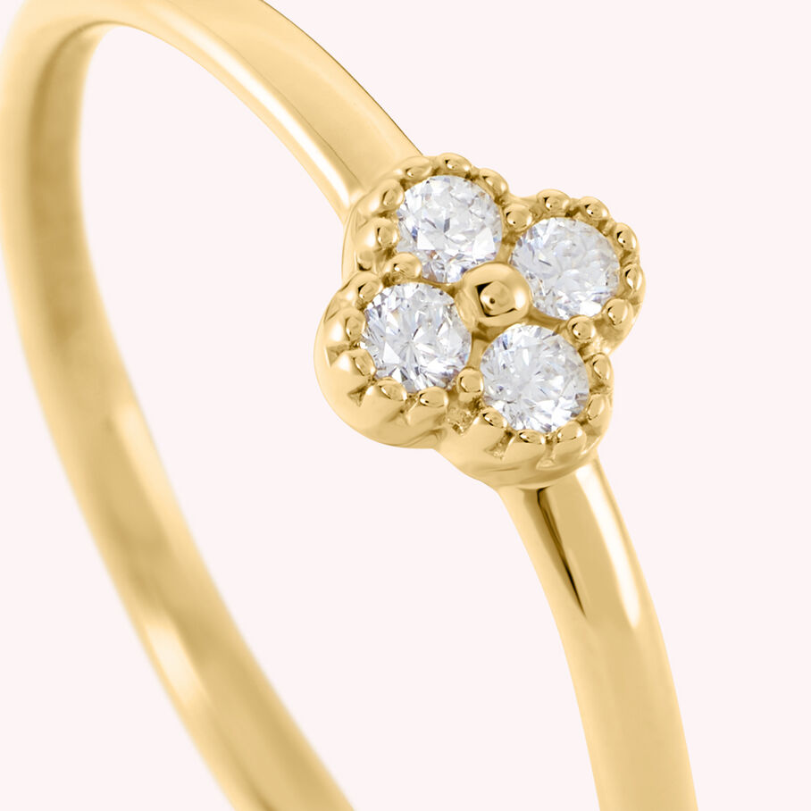 Bague fine BELOVED - Cristal / Doré - Bagues  | Agatha