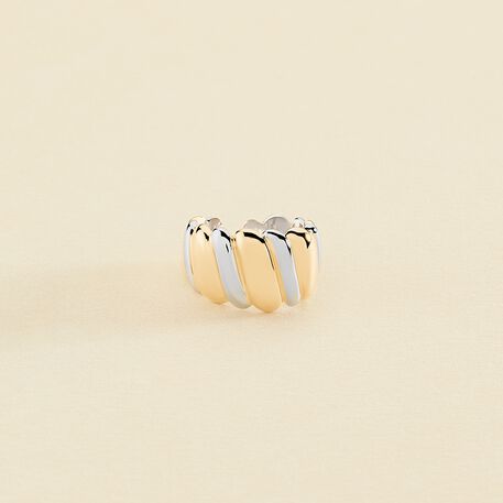 Bague large TWISTED - Argenté / Doré - Bagues  | Agatha