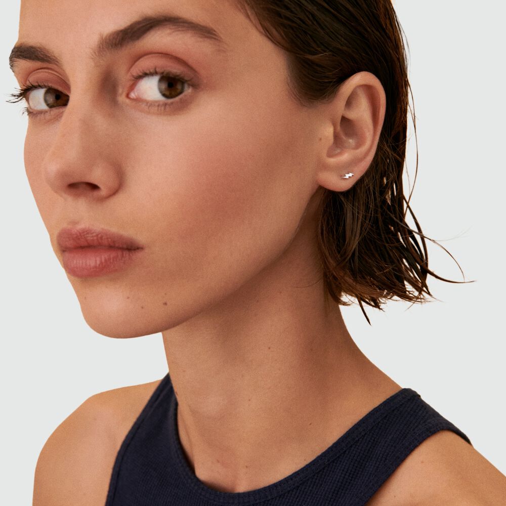 Piercing puce RAYO - Argenté - Bijoux sans pierre  | Agatha