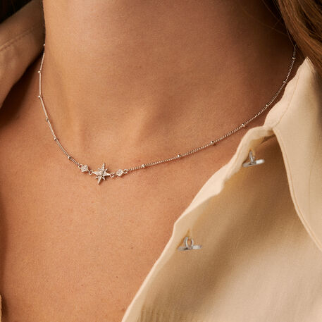 Collier ras du cou OURSE - Cristal / Argenté - Colliers  | Agatha
