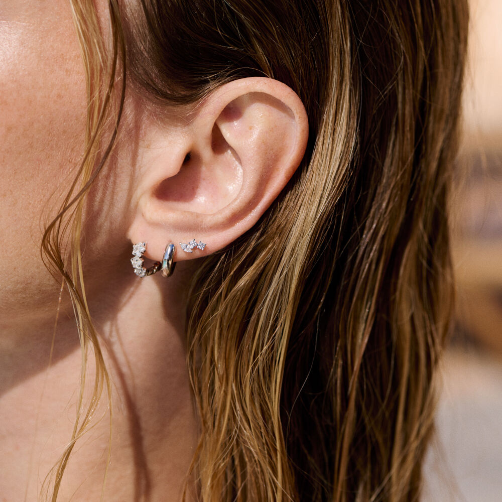Piercing puce AMAS - Cristal / Argenté - Piercings  | Agatha
