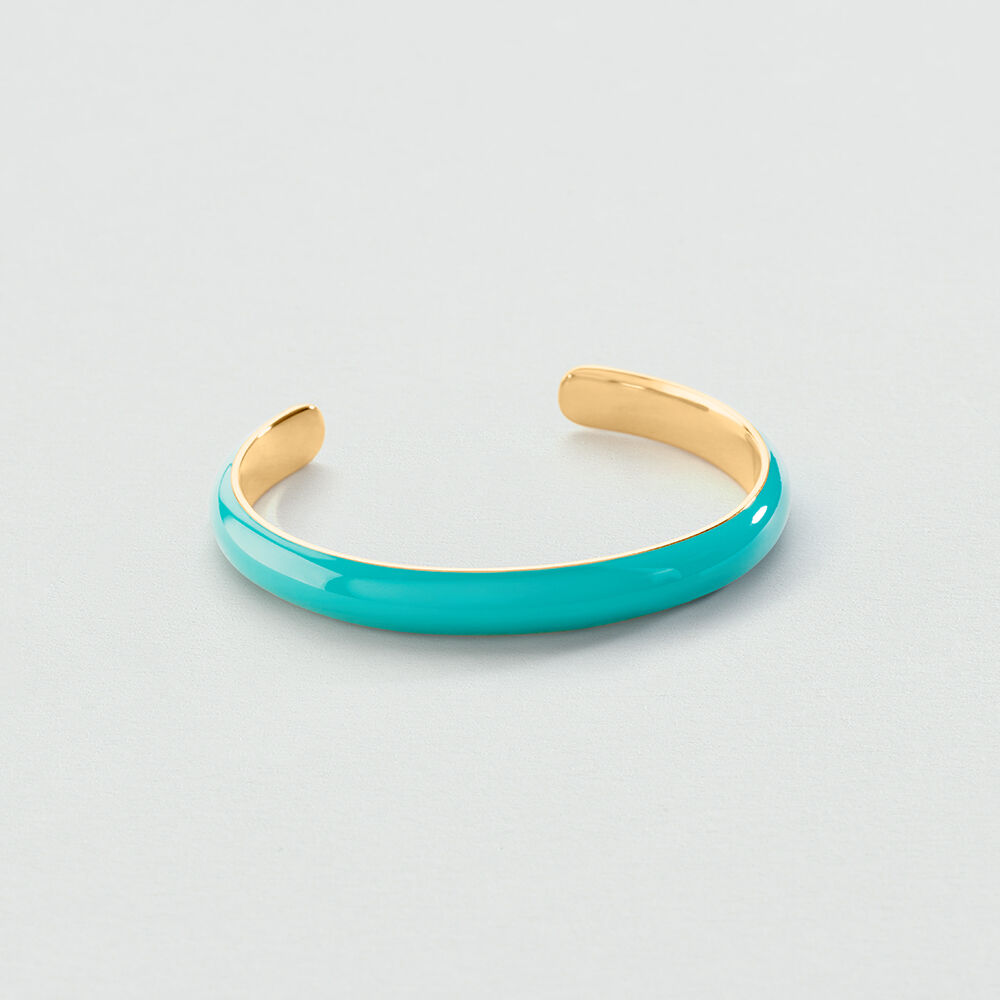 Jonc LEO - Turquoise / Dor&eacute;