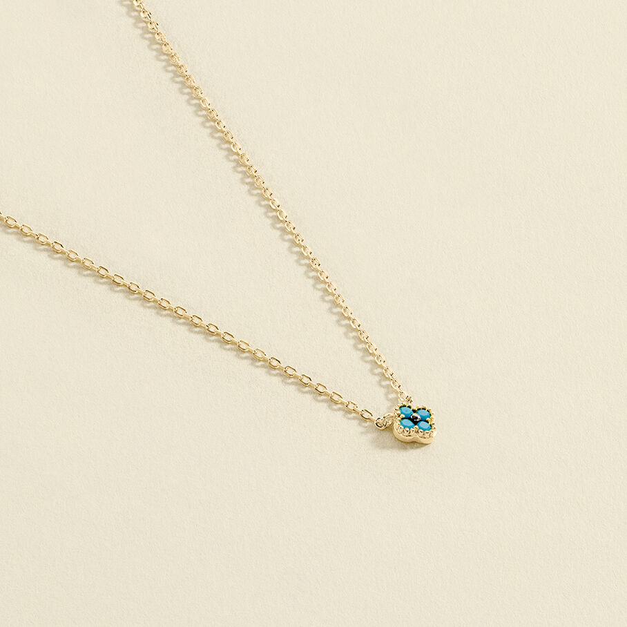 Collier ras du cou BELOVED - Turquoise / Doré - Colliers  | Agatha