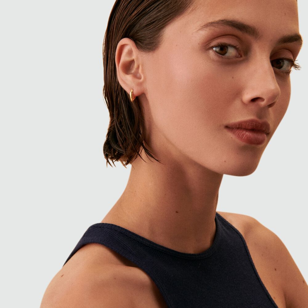 Piercing créole MIX& MATCH - Doré - Bijoux sans pierre  | Agatha