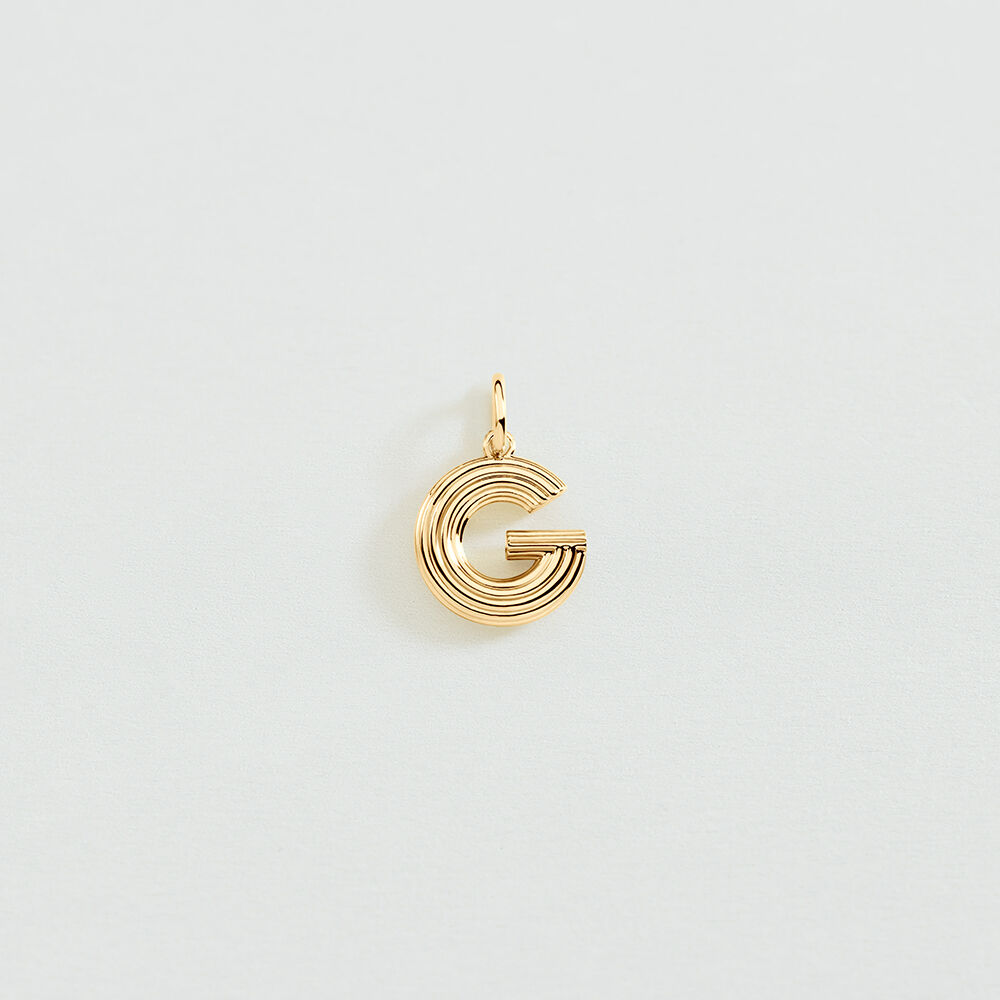 Pendentif LETTRE G - Dor&eacute; - Bijoux  | Agatha