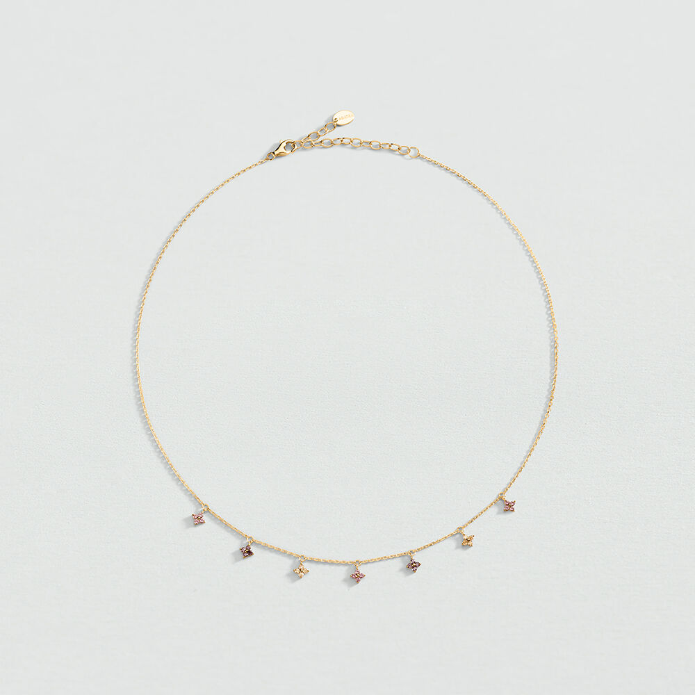 Collier ras du cou BELOVED - Rose / Doré - Colliers ras du cou  | Agatha