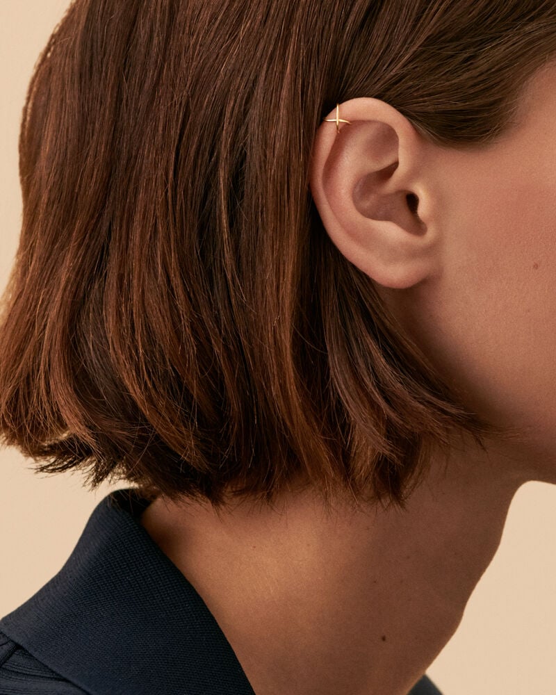 Piercing ear cuff CRUZADO - Doré - Bijoux sans pierre  | Agatha Piercing ear cuff CRUZADO - Doré - Bijoux sans pierre  | Agatha