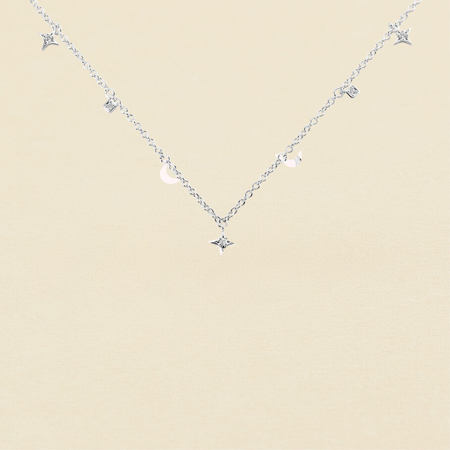 Collier ras du cou GALAXIE - Cristal / Argenté - Colliers  | Agatha