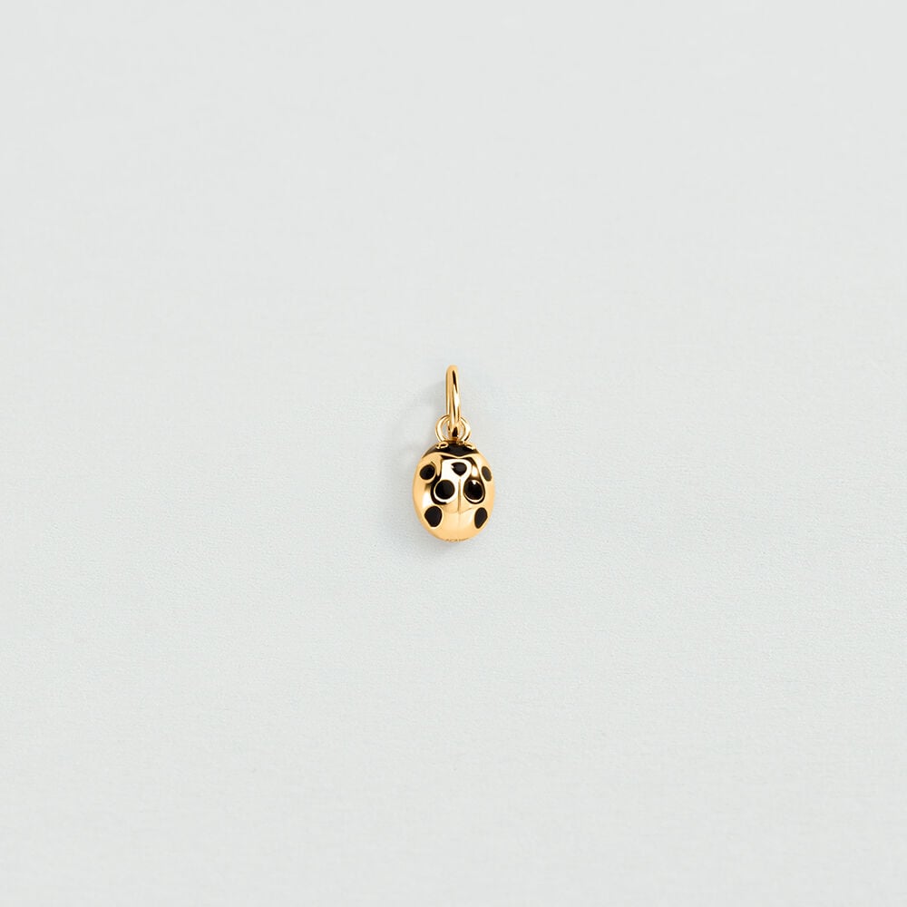 Pendentif COCCINELLE - Noir / Dor&eacute; - Nouveaut&eacute;s  | Agatha