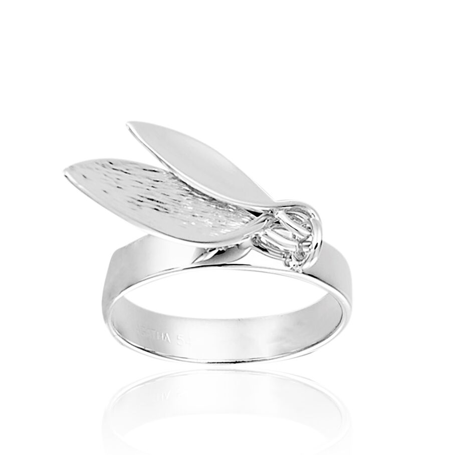 Bague large VEGETAL - Argenté - Bagues  | Agatha