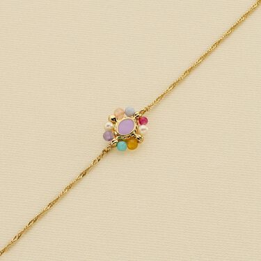 Bracelet souple ARLEQUIN - Multicolore / Doré - Bracelets  | Agatha