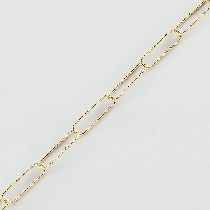 Bracelet Souple à Maillons En Métal Doré - Occasion En Bon état, Style Gourmette